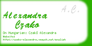 alexandra czako business card